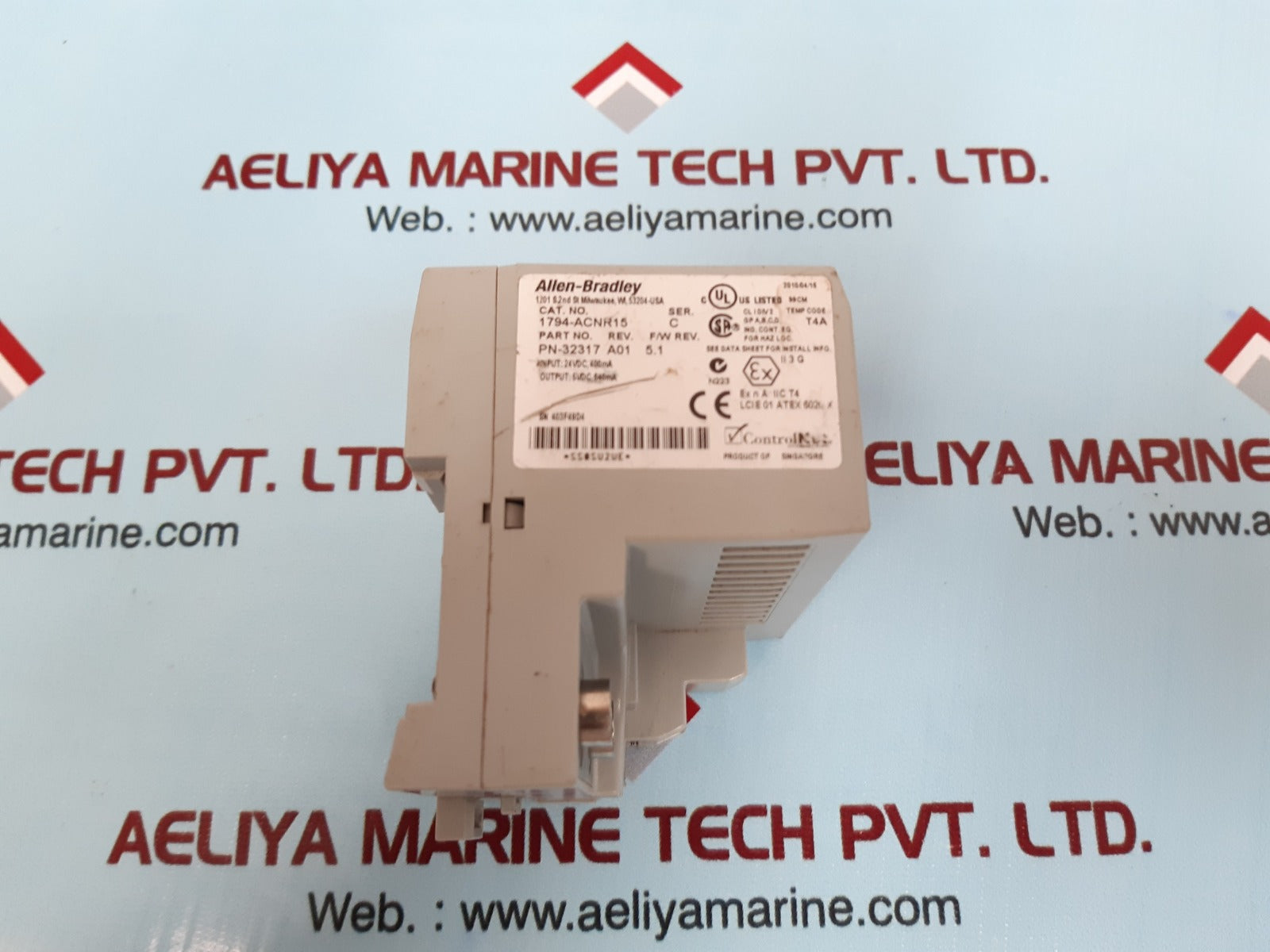 Allen-bradley 1794-acnr15 flex i/o controlnet media adapter ser.c
