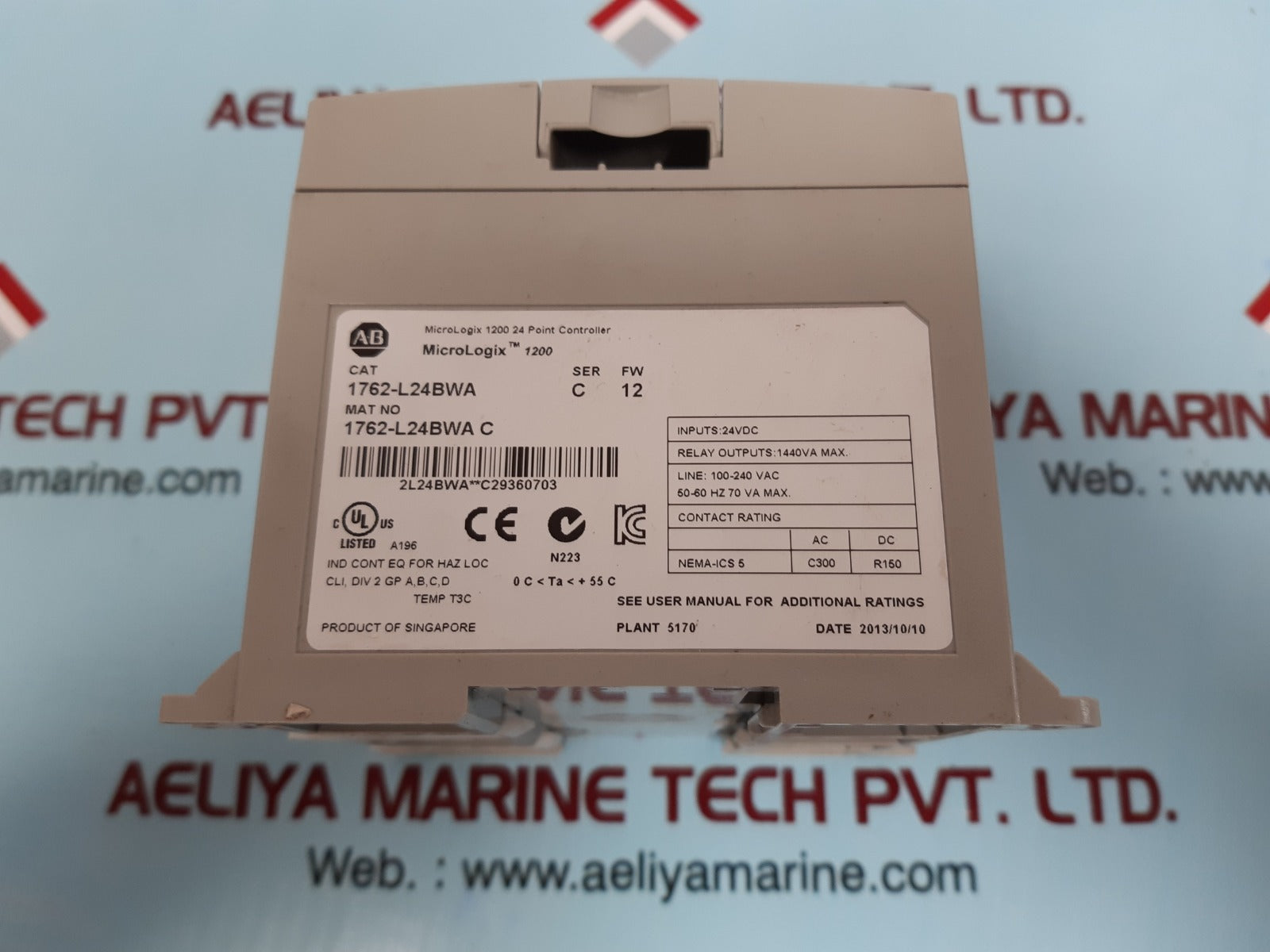 Allen-bradley 1762-l24bwa micrologix 1200 24 point controller ser c