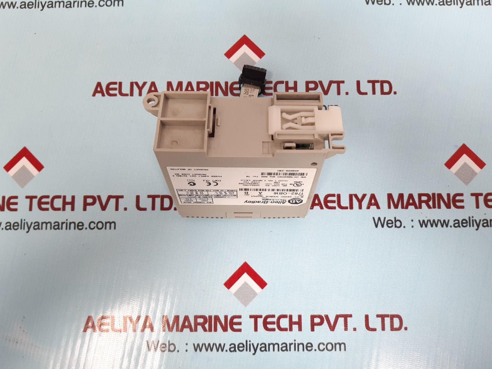Allen-bradley 1762-ob16 micro logix 1200 16 pt.24vdc source output module ser.a