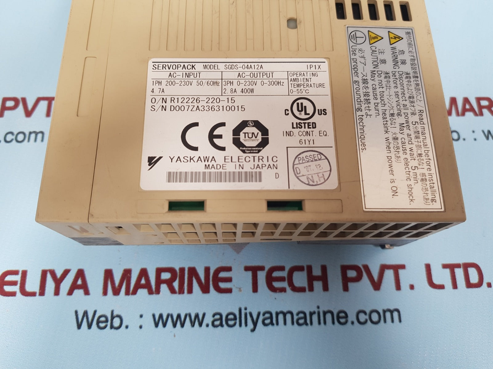 Yaskawa sgds-04a12a servopack