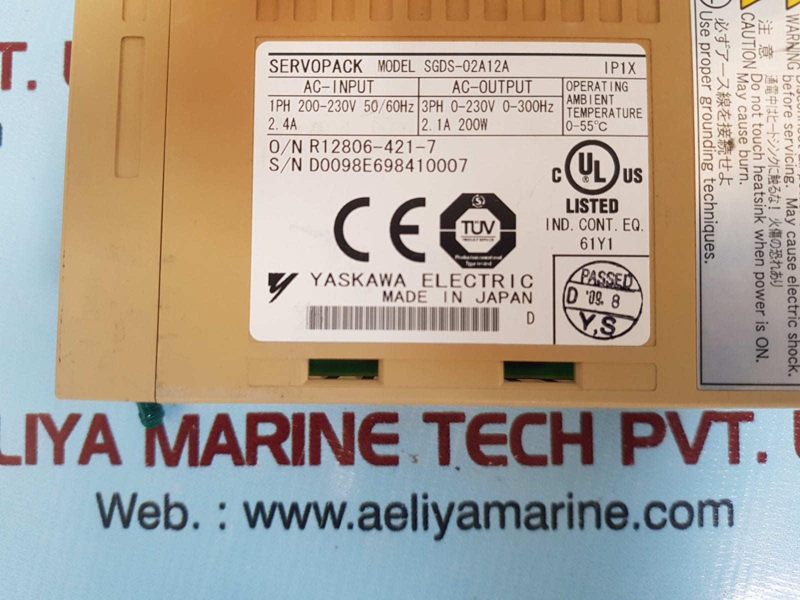 Yaskawa servopack sgds-02a12a servo drive amplifier