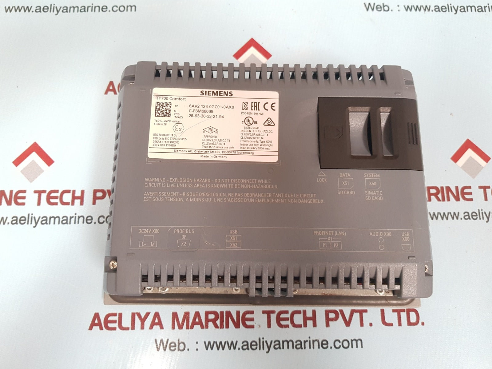 Siemens simatic hmi tp700 comfort touch screen panel 6av2 124-0gc01-0ax0