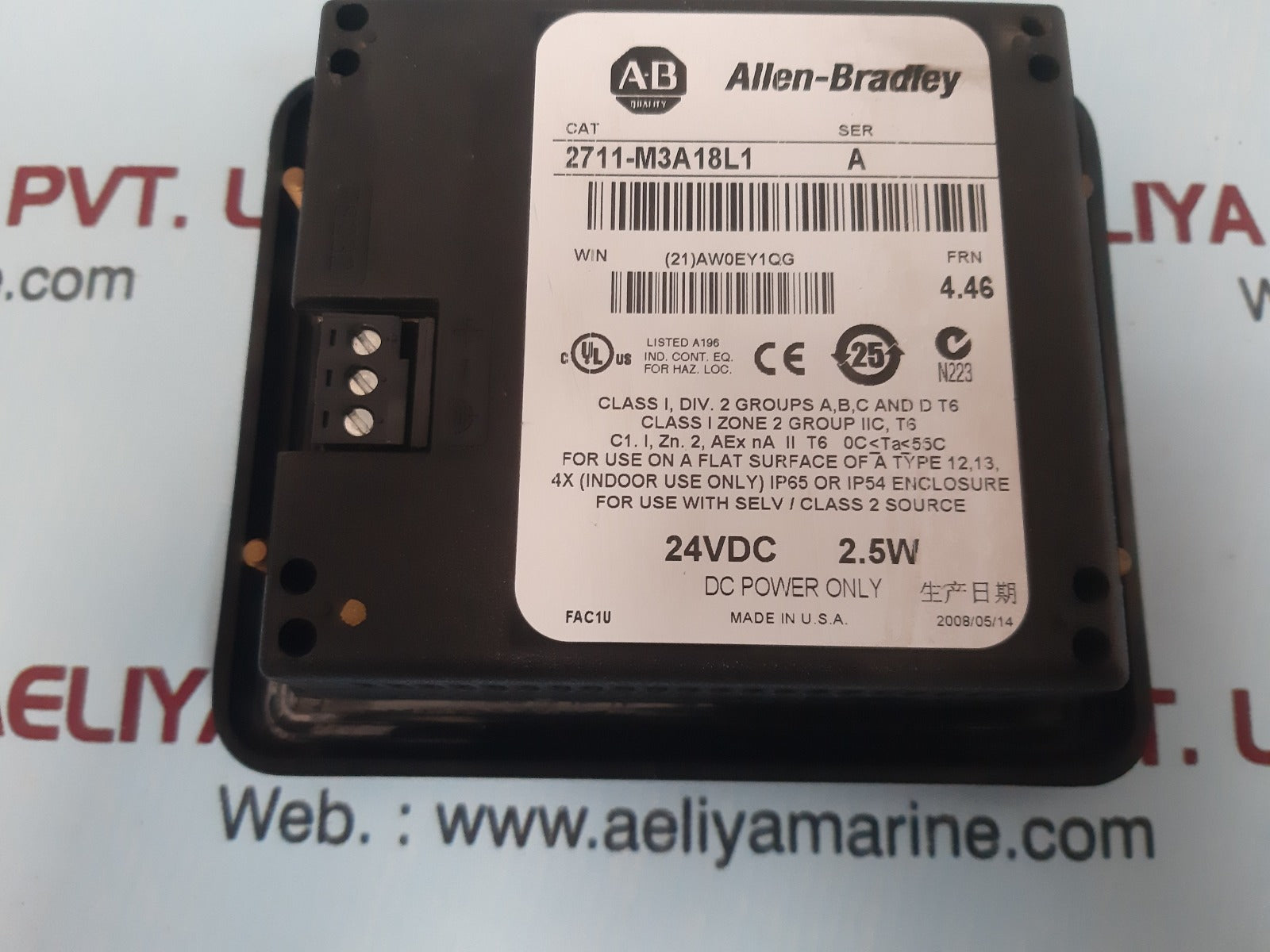 Allen-bradley 2711-m3a18l1 panelview 300 micro panel ser.a
