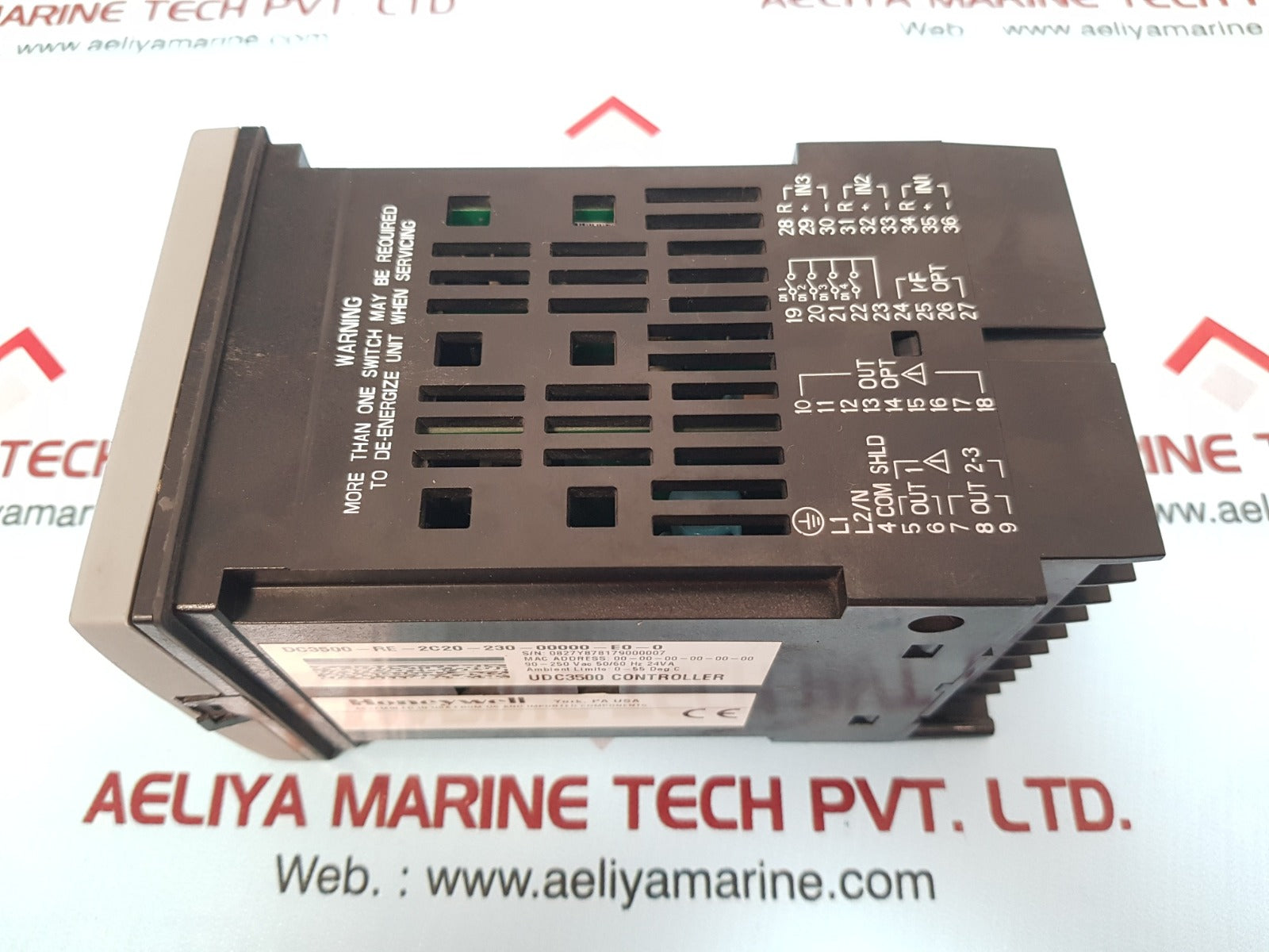 Honeywell udc3500 controller dc3500-re-2c20-230-00000-e0-0