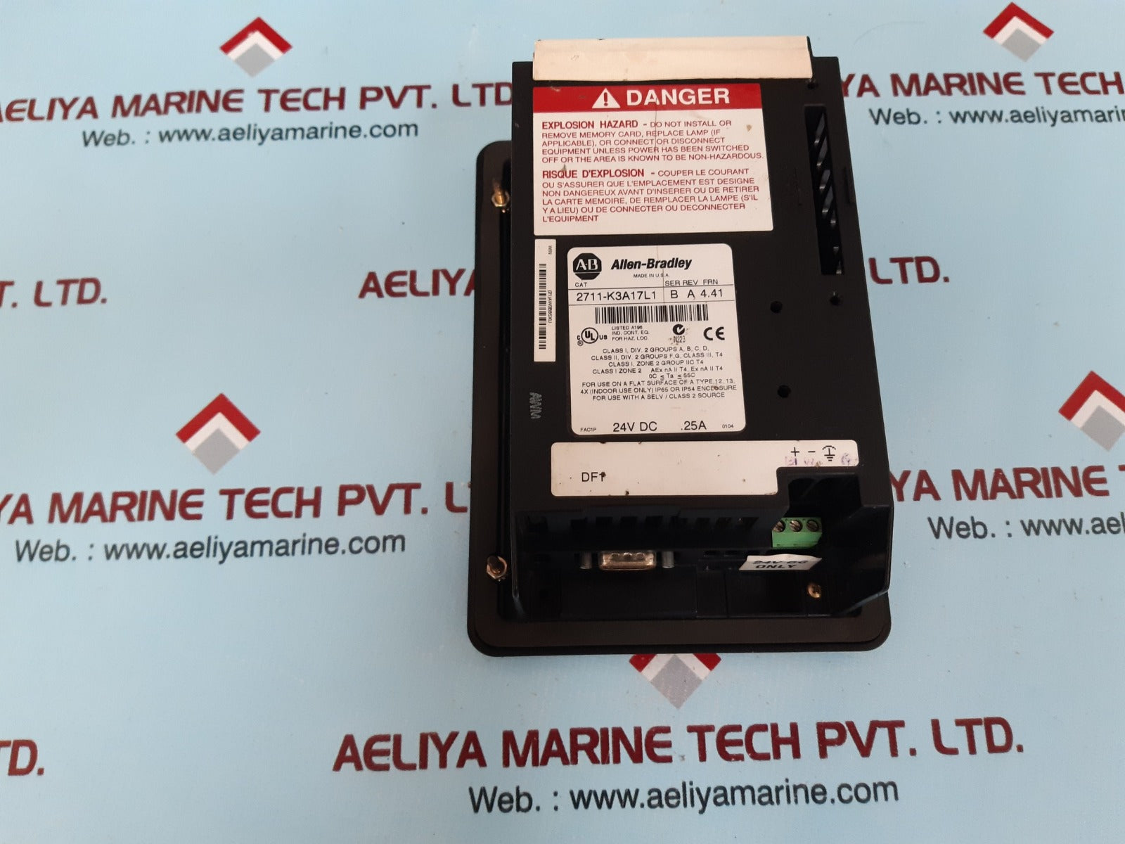 Allen-bradley 2711-k3a17l1 panelview 300 operator interface panel ser b
