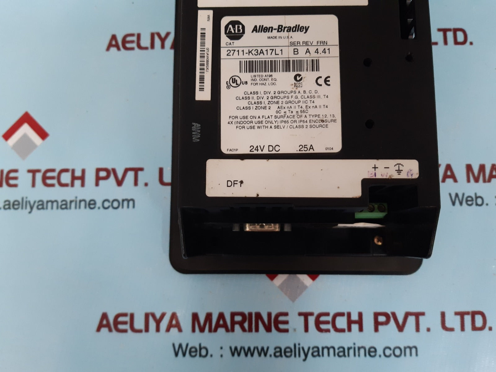 Allen-bradley 2711-k3a17l1 panelview 300 operator interface panel ser b