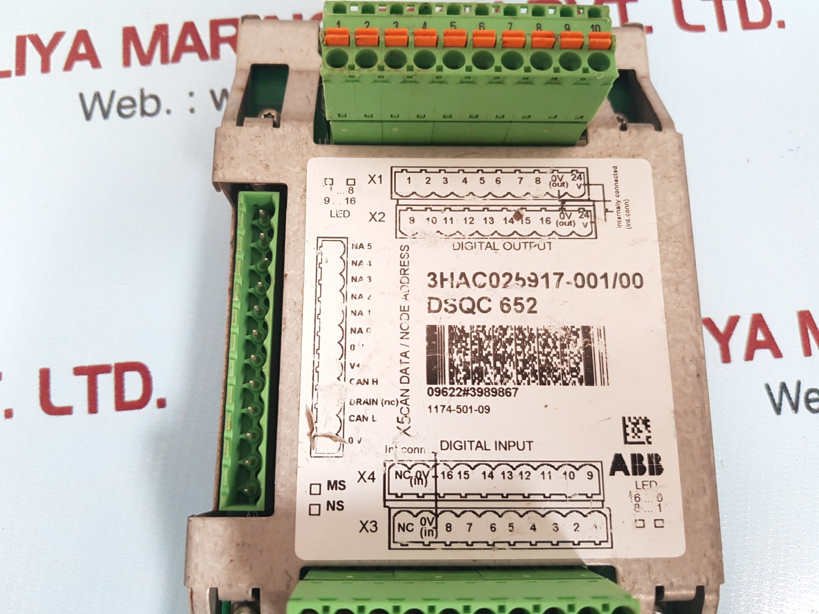 Abb dsqc 652 i/o board 3hac025917-001/00
