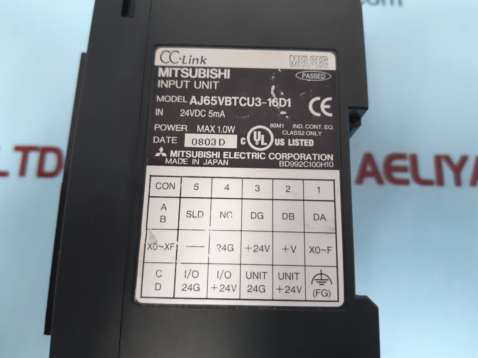 Mitsubishi melsec aj65vbtcu3-16d1 input unit