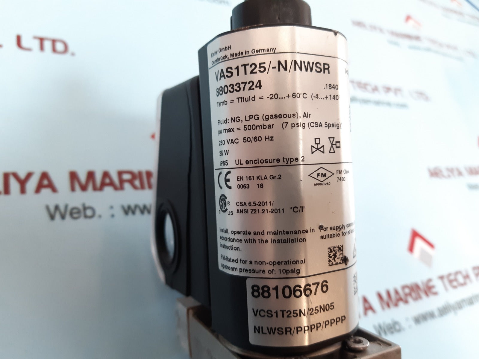 Krom schroder vas1t25/-n/nwsr solenoid valve