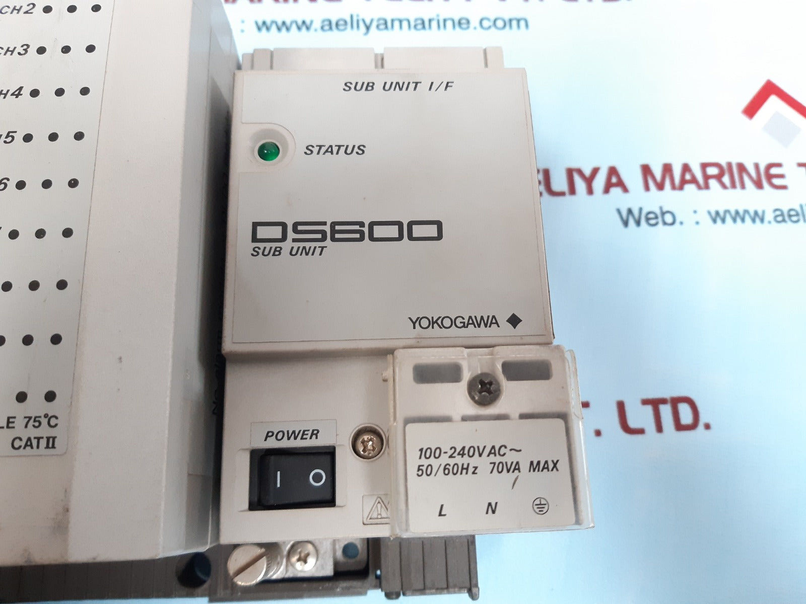 Yokogawa ds600-00-1w darwin data acquision sub unit+6module