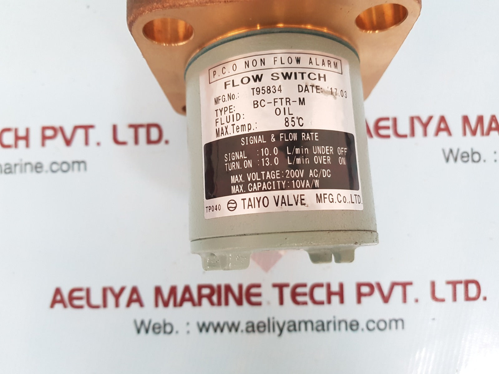 Taiyo bc-ftr-m flow switch