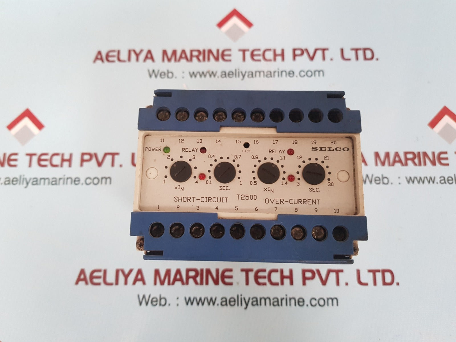 Selco t2500 3-phase short-circuit+over-current relay t2500-05