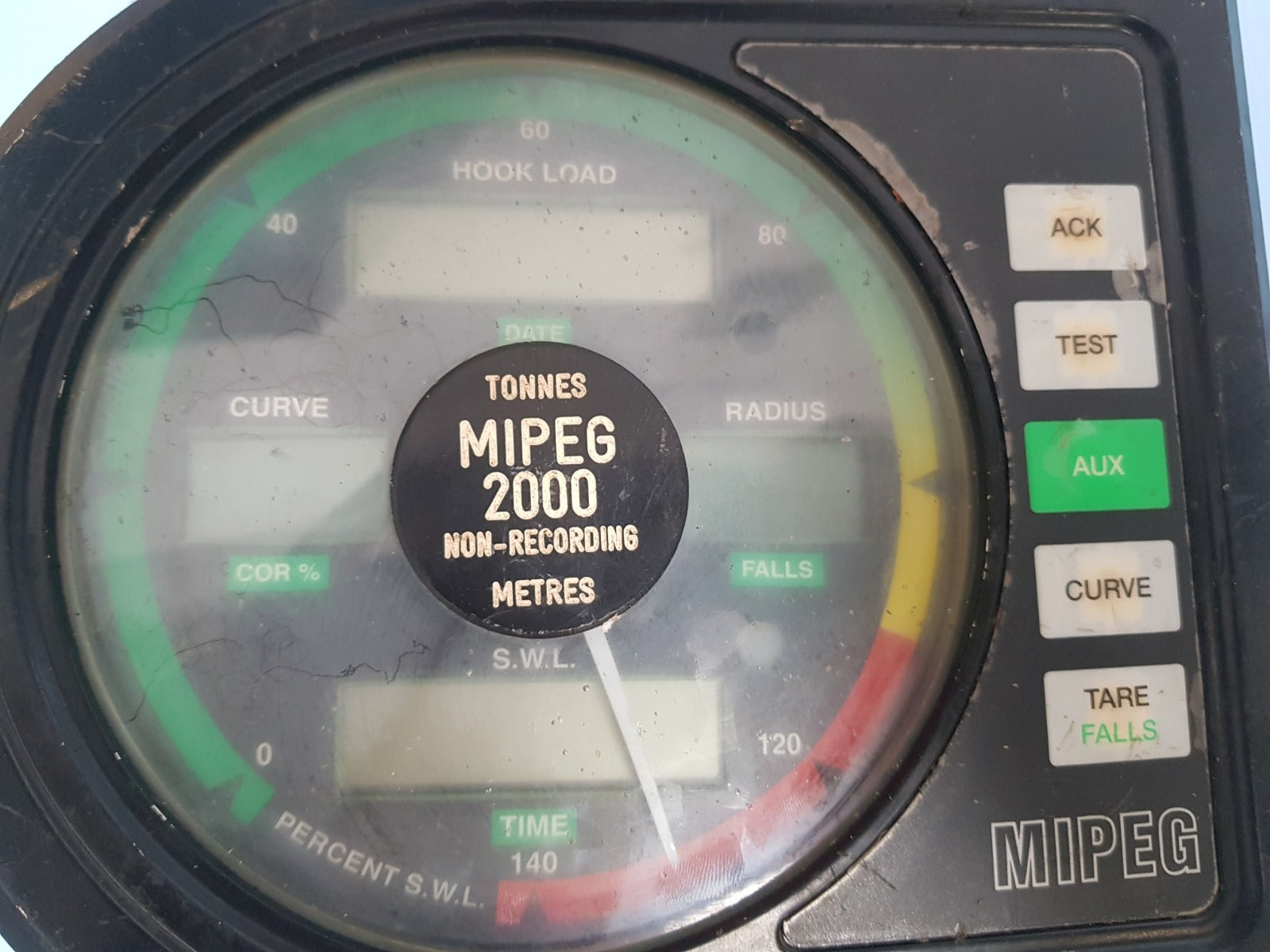 Aadi tonnes mipeg 2000 safe load indicator crane monitoring sli display system