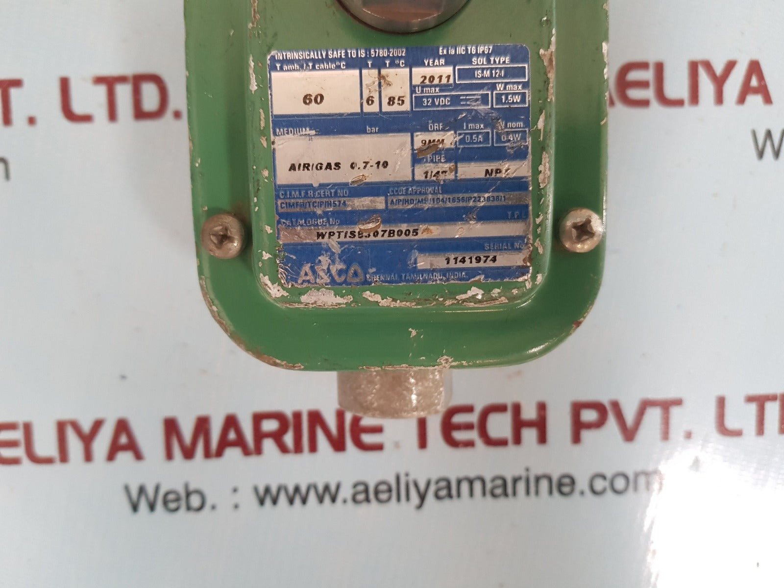 Asco wptis8307b005 solenoid valve