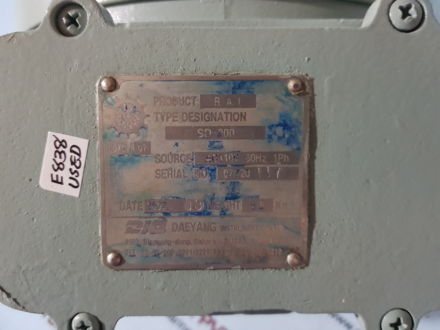 Daeyang sd-200 rudder angle indicator