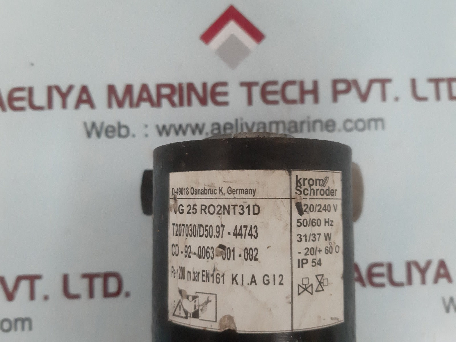 Krom schroder vg 25 ro2nt31d solenoid valve
