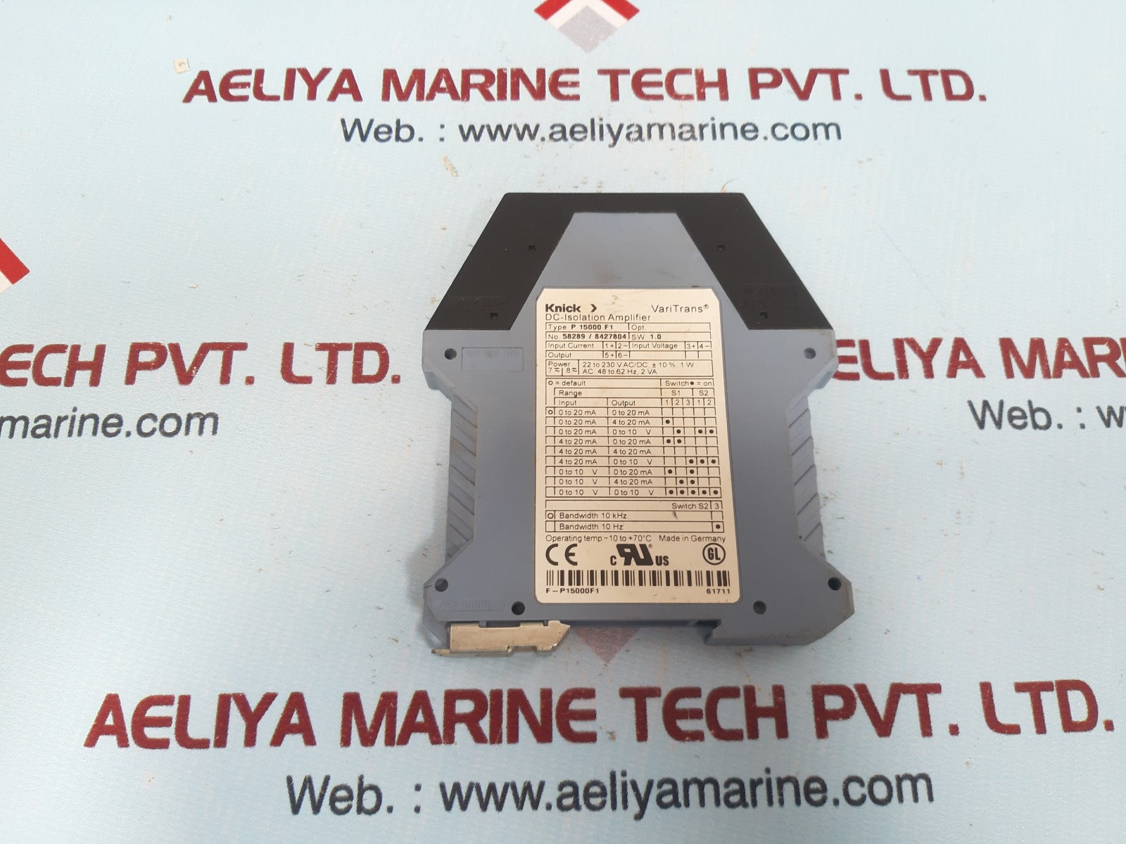 Knick varitrans p15000f1 dc-isolation amplifier