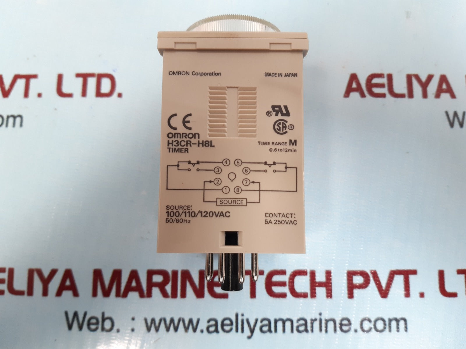 Omron H3Cr-h8L Timer Module 100/110/120Vac 50/60Hz