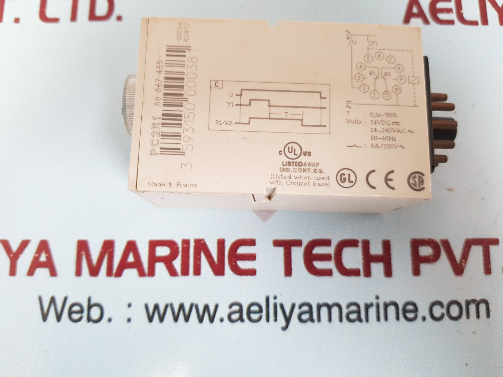 Crouzet Pc2R1 Time Delay Relay Pc2R1 88867435 0.1S - 100H