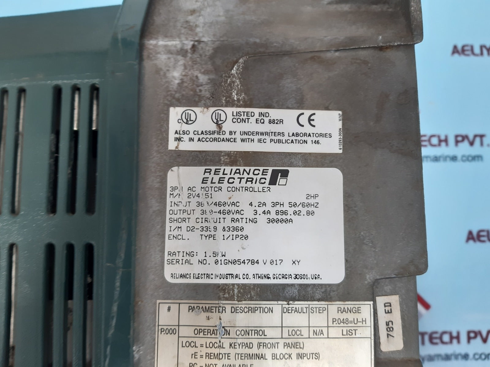 Reliance Gv 3000 3Ph Ac Drive Motor Controller 2V4151
