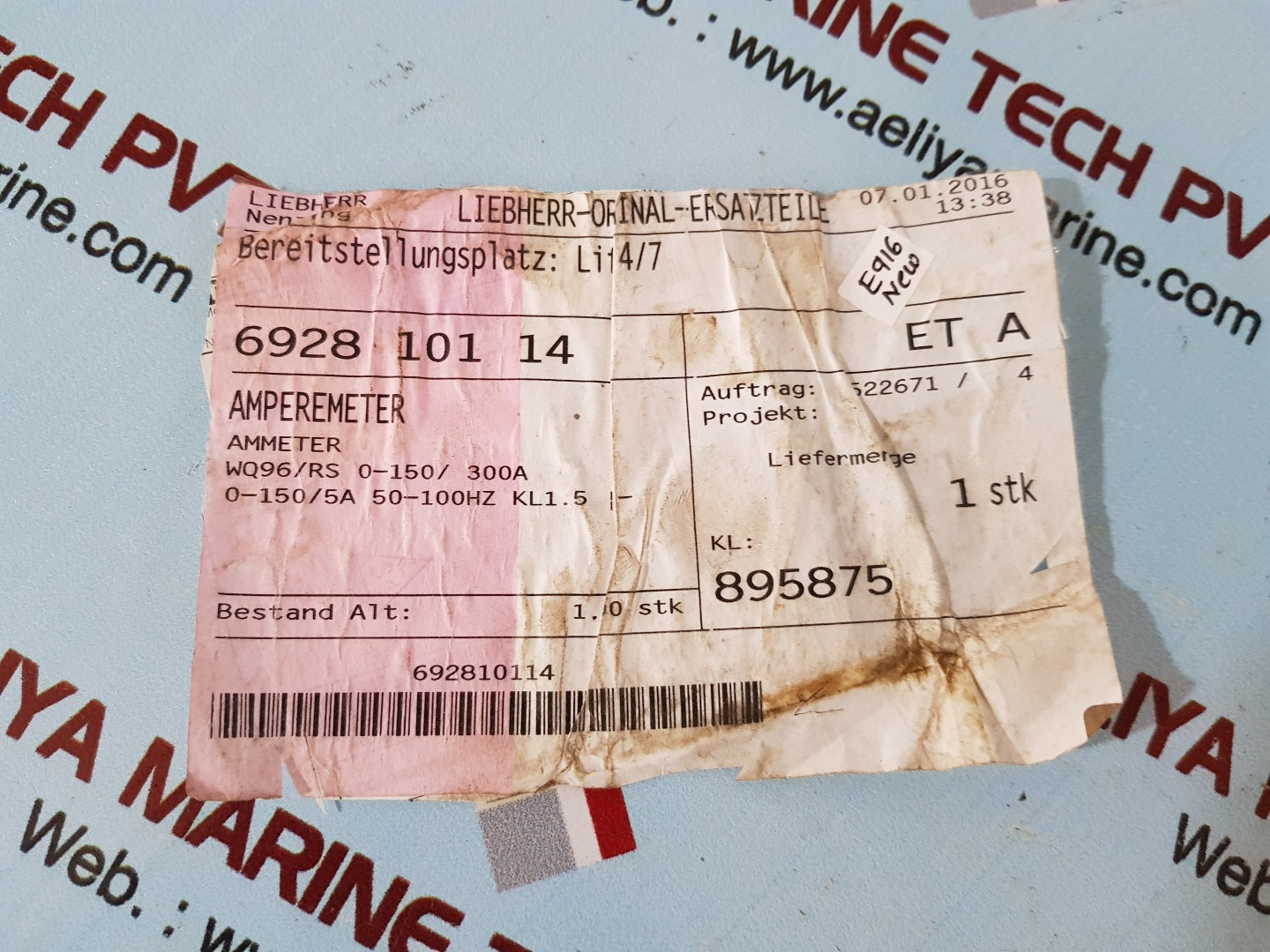 Weigel wq96rs amperemeter 0-150/300a