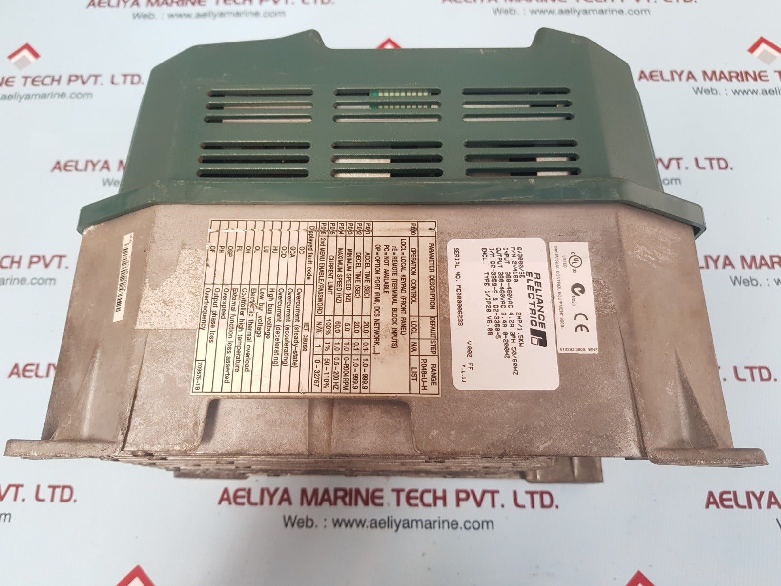 Reliance Electric Gv3000/Se 2V4160 Sensorless Enhanced Ac Drive