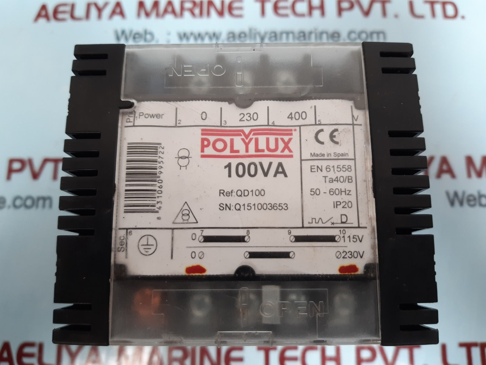 Polylux Qd100 Isolating And Control Transformer 50-60Hz