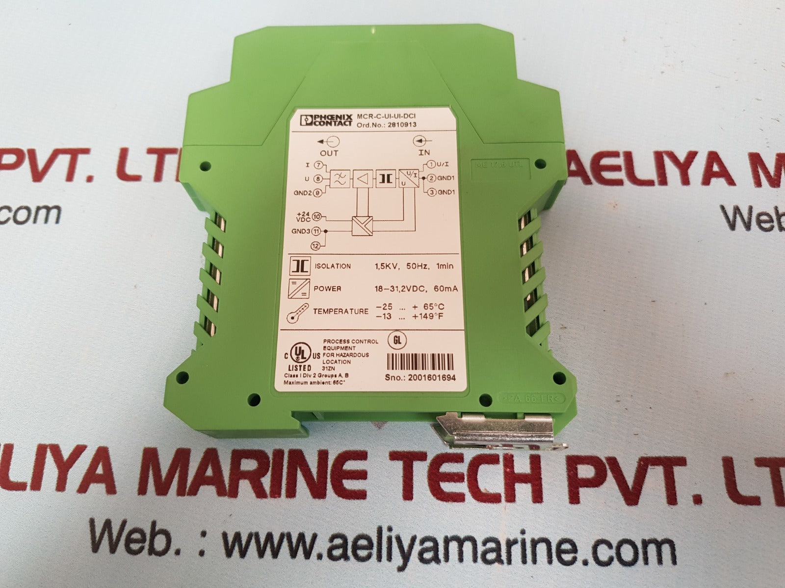 Phoenix contact mcr-c-ui-ui-dci isolation amplifier 2810913
