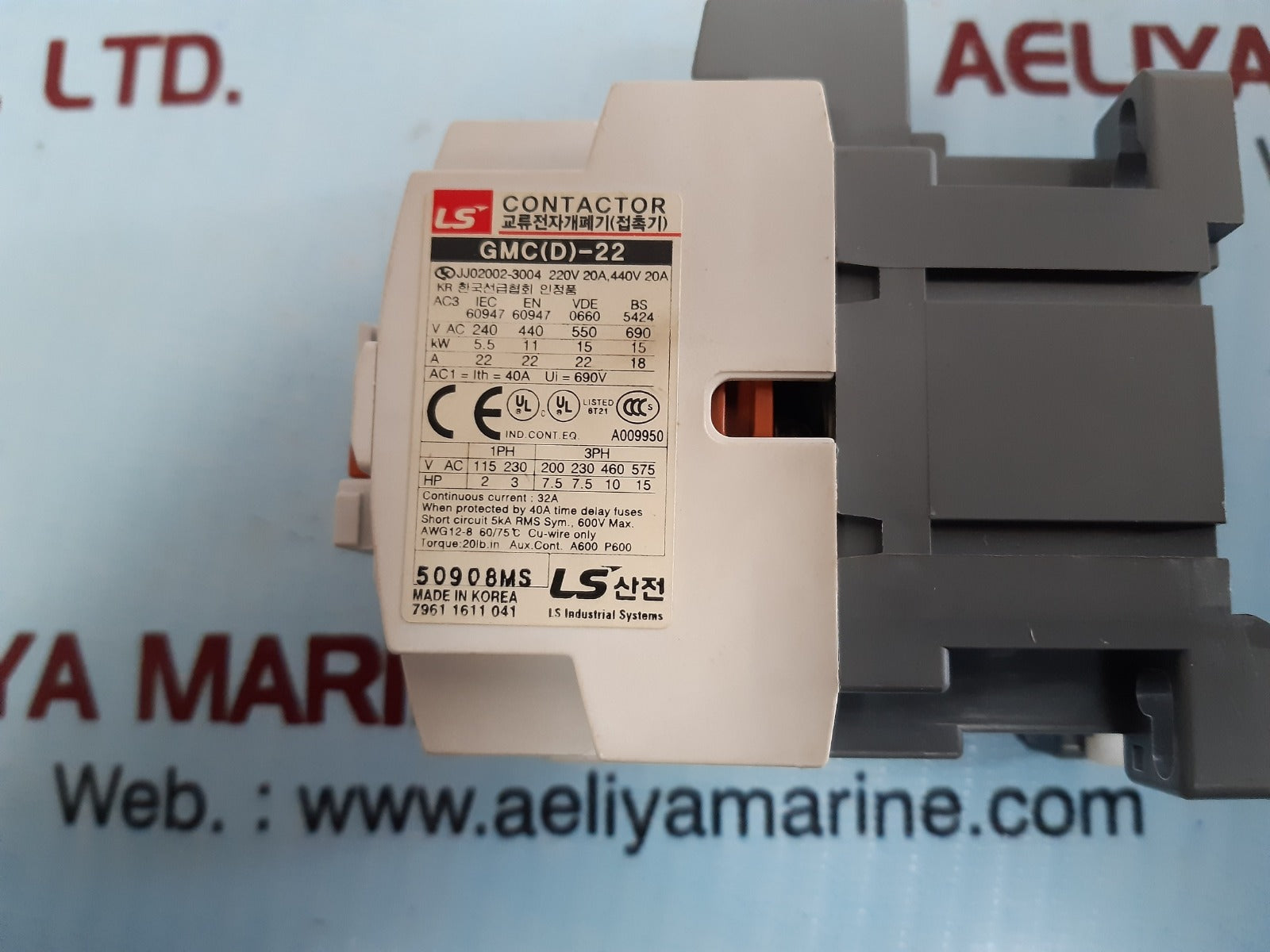Ls Gmc-22 1A1B Contactor Ac200V 50Hz Ac220V 60Hz