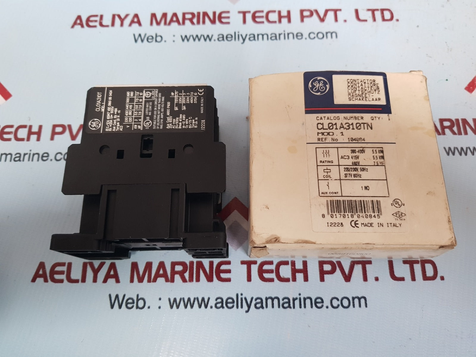 Ge Cl01A310T Magnetic Contactor 25A 600V Ac Max 50/60Hz