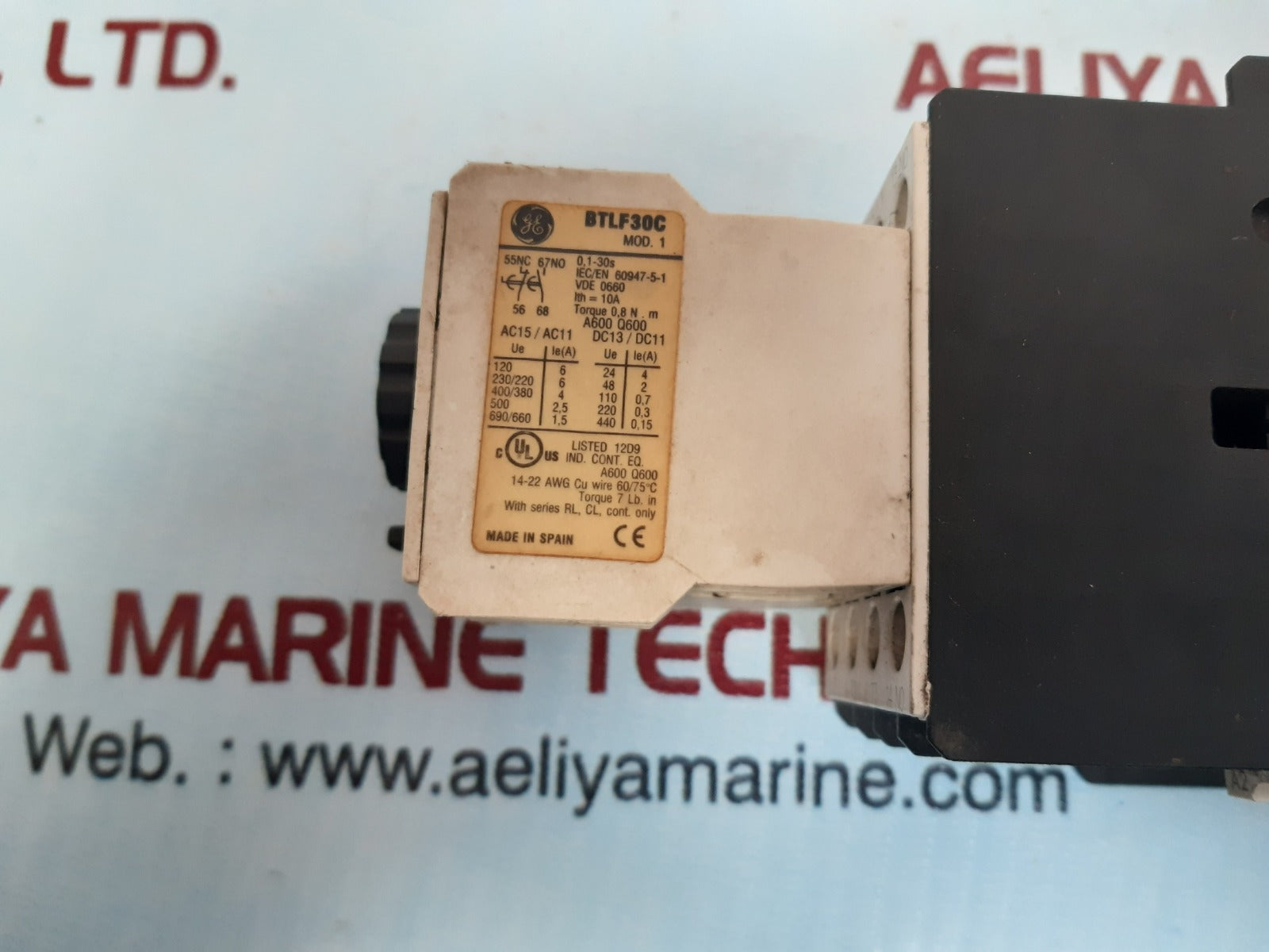 Ge btlf30c/cl01a310t contactor
