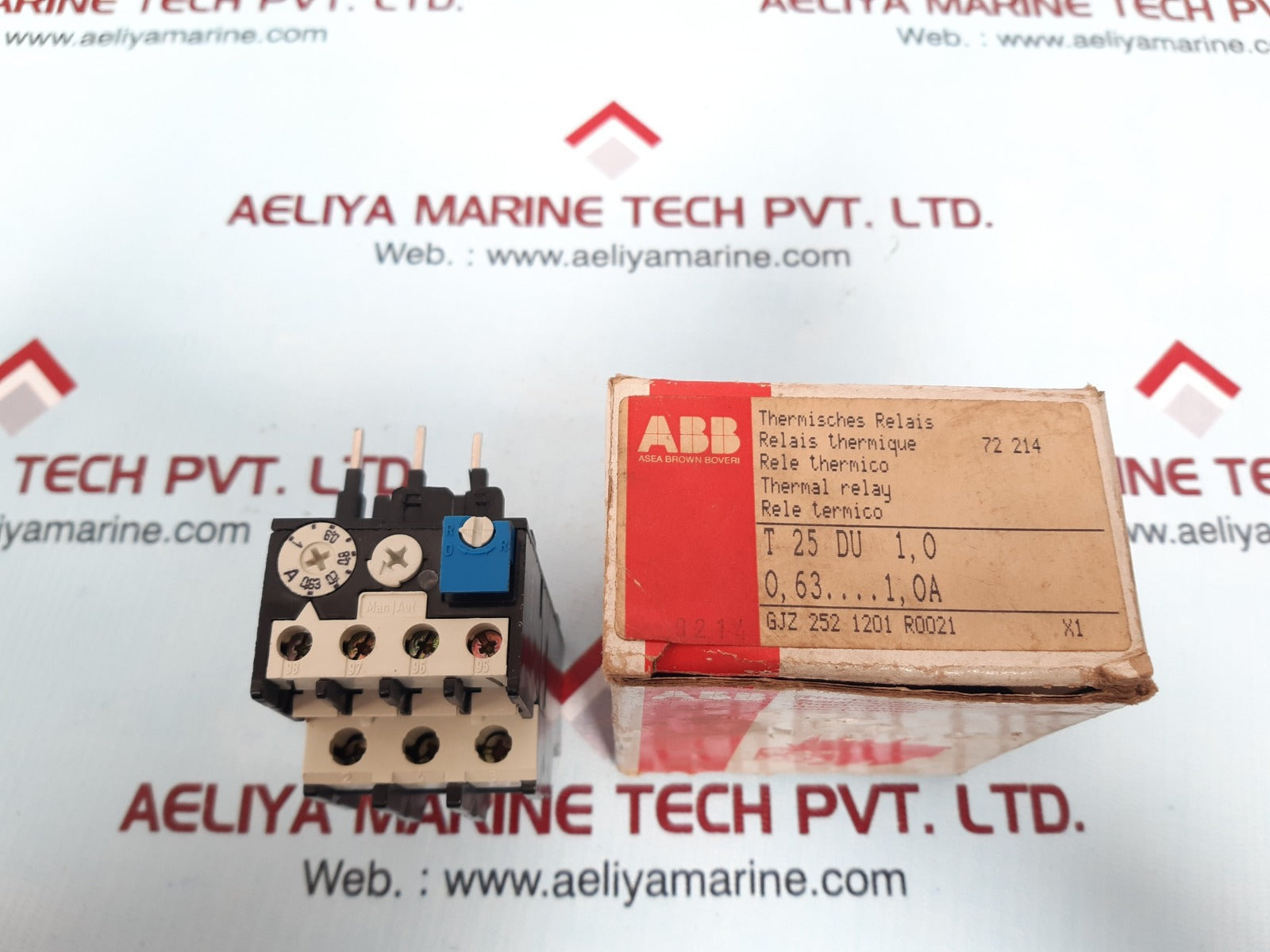Abb t25 du thermal overload relay