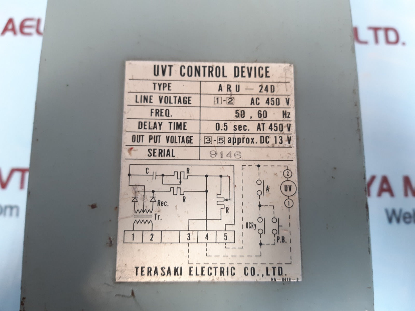 Terasaki electric aru-24d uvt control device