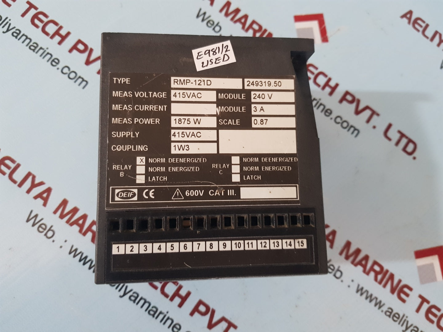 Deif Rmp-121D 249319.50 Reverse Power Relay 415Vac