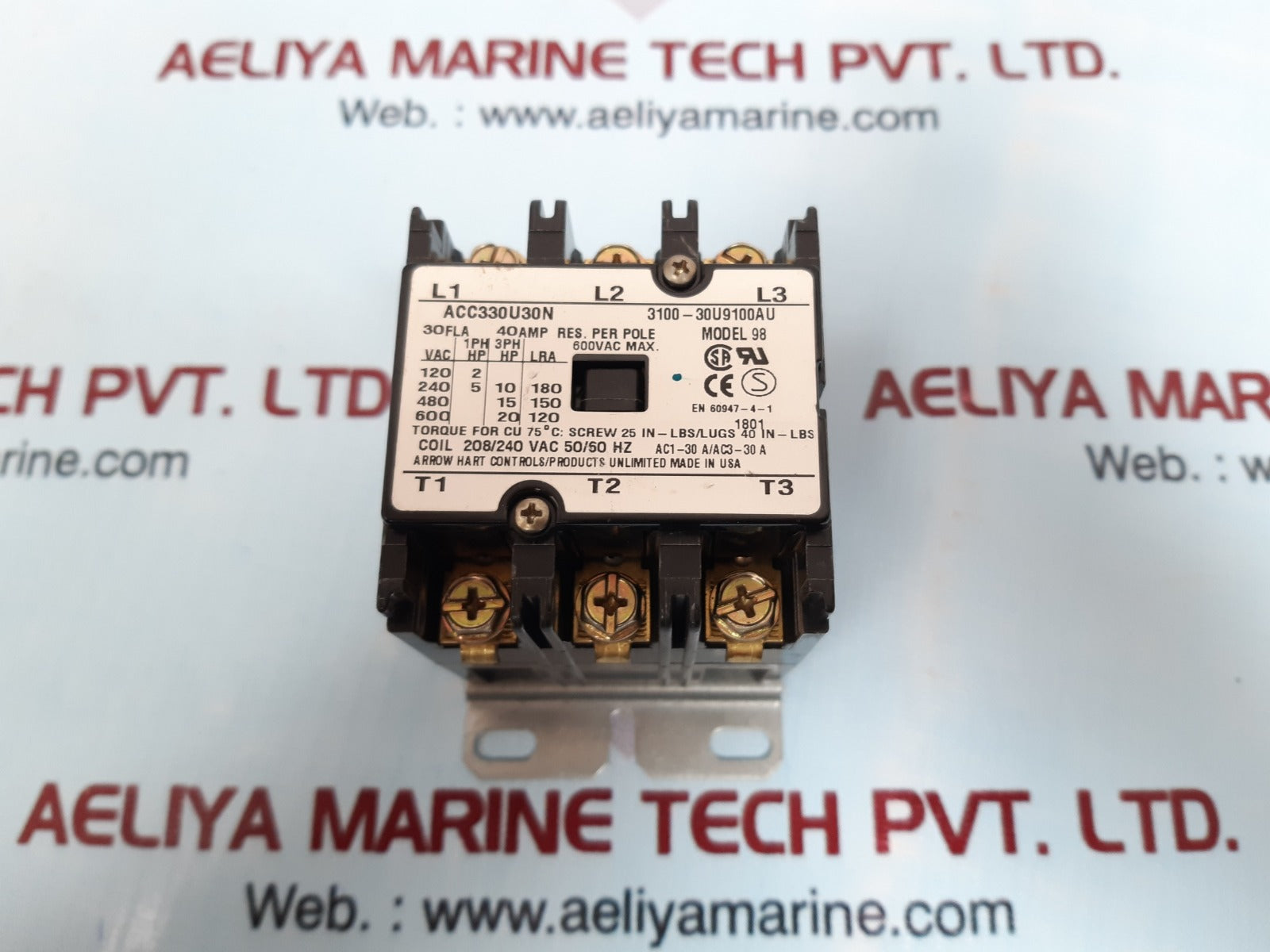 Arrow hart 98 Magnetic control contactor acc330u30n