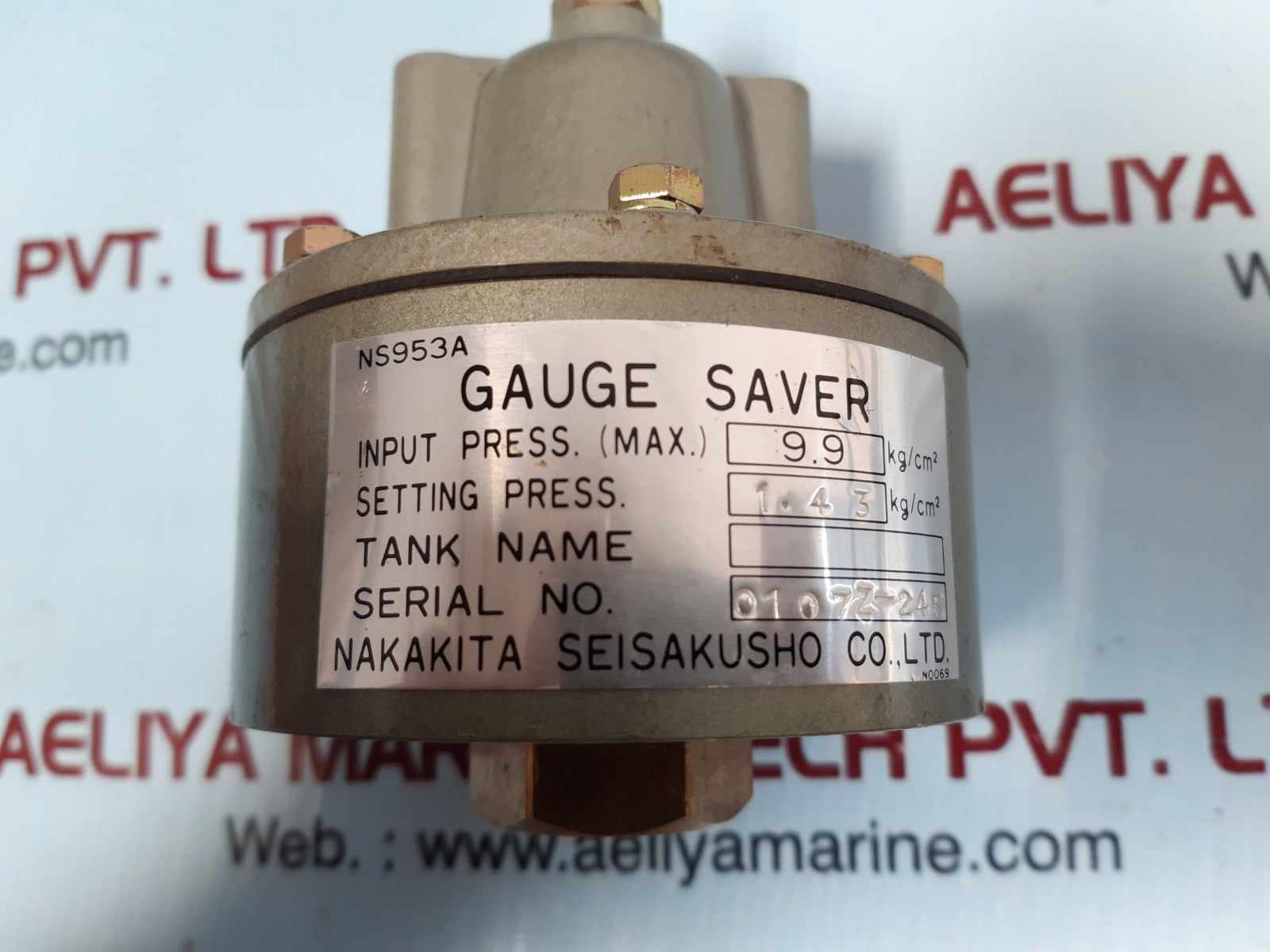 Nakakita seisakusho gauge saver input press.9.9 kg/cm²