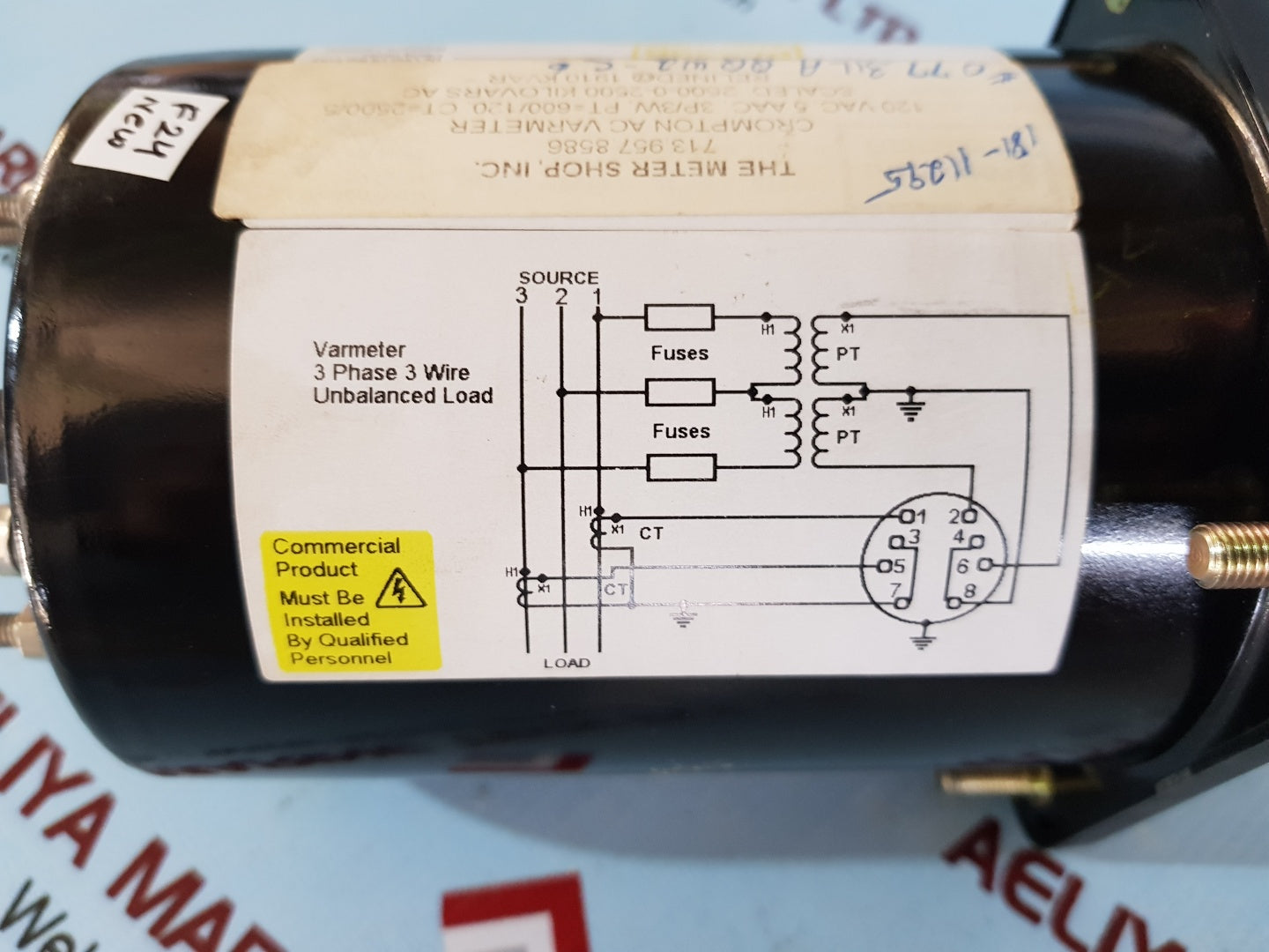 Crompton 077-31la-qq kilovars meter