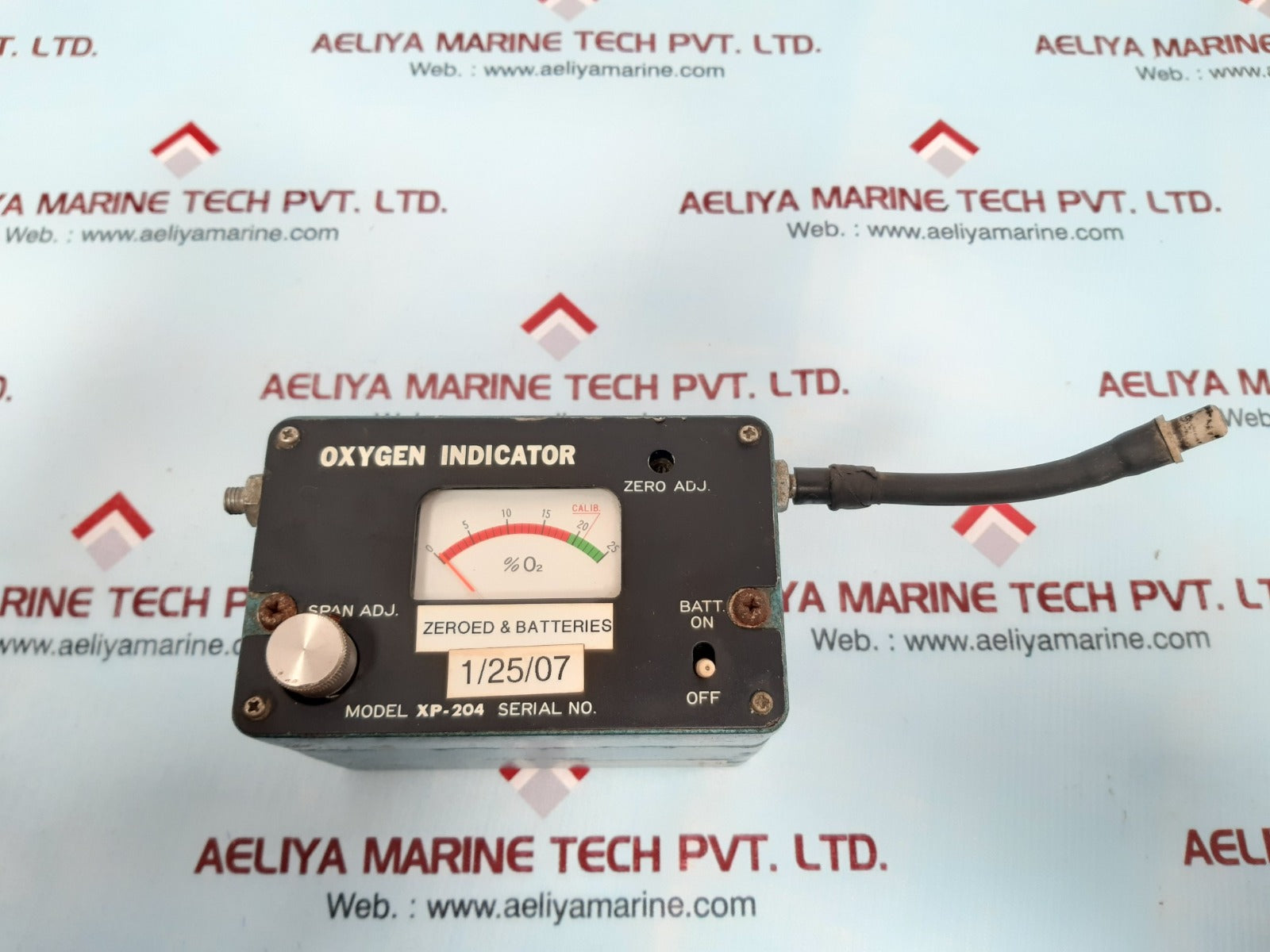 Zeroed & batteries xp-204 oxygen indicator