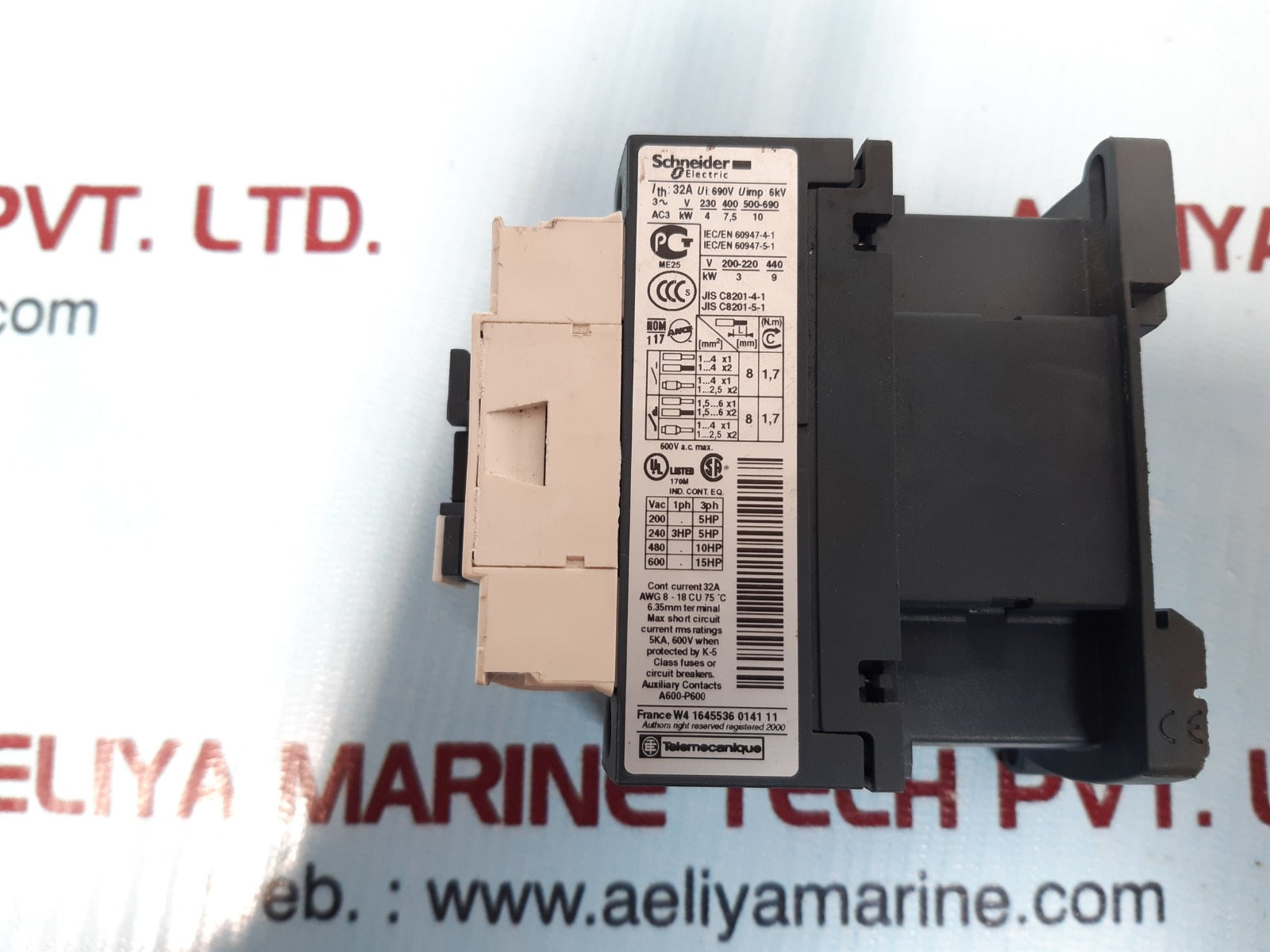 Schneider electric lc1d18 contactor 230v 50/60hz