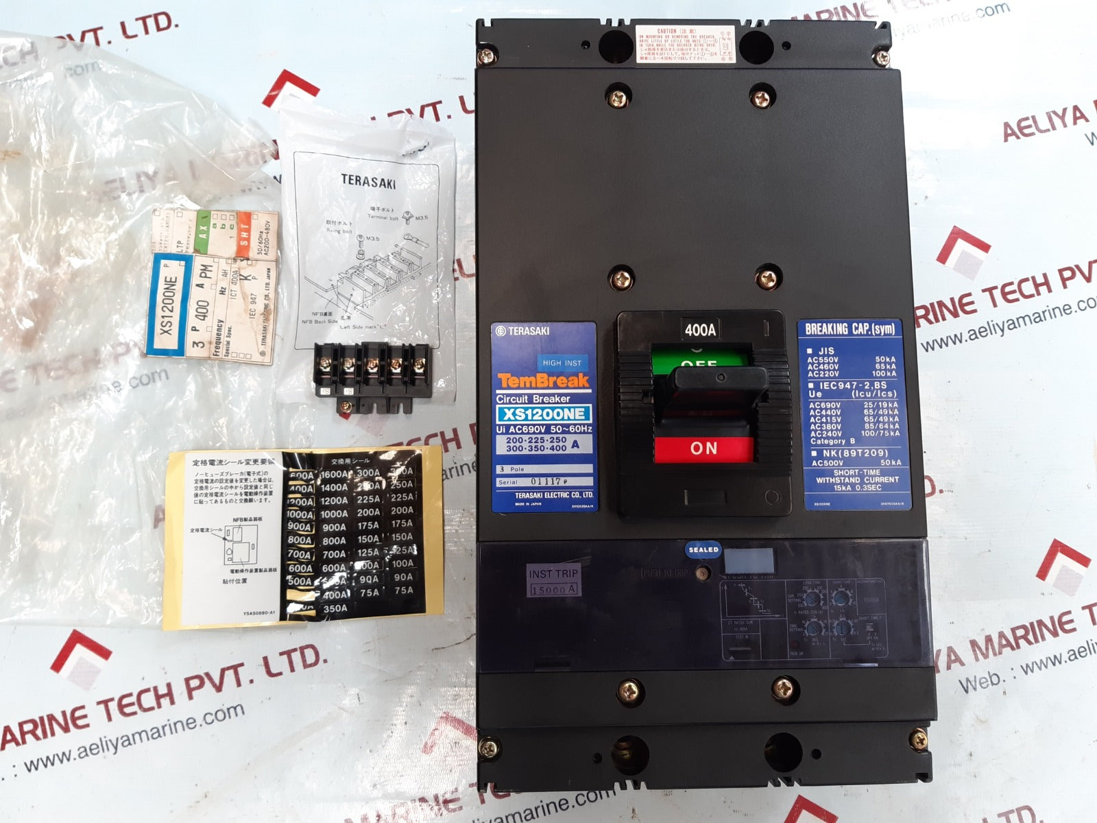 Terasaki xs1200ne tembreak 3 pole circuit breaker