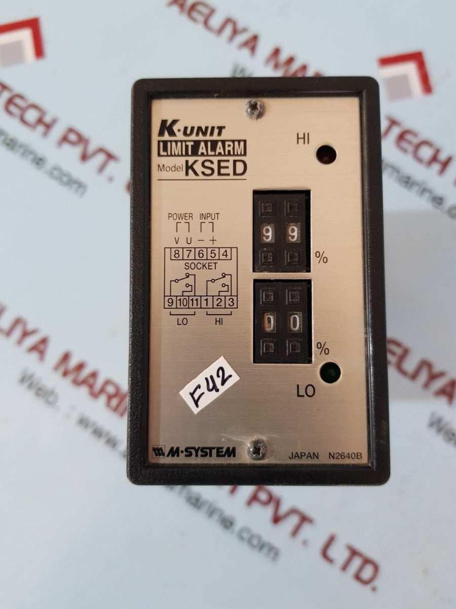 M.system ksed-a1-l3 k.unit limit alarm