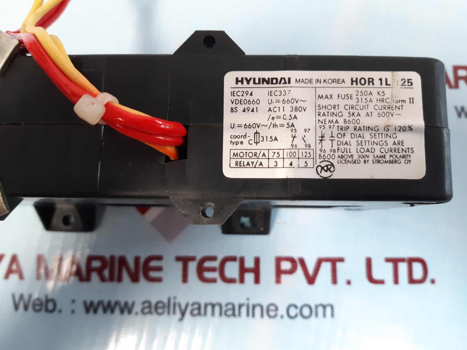 Hyundai hor 1l 25 thermal overload relay