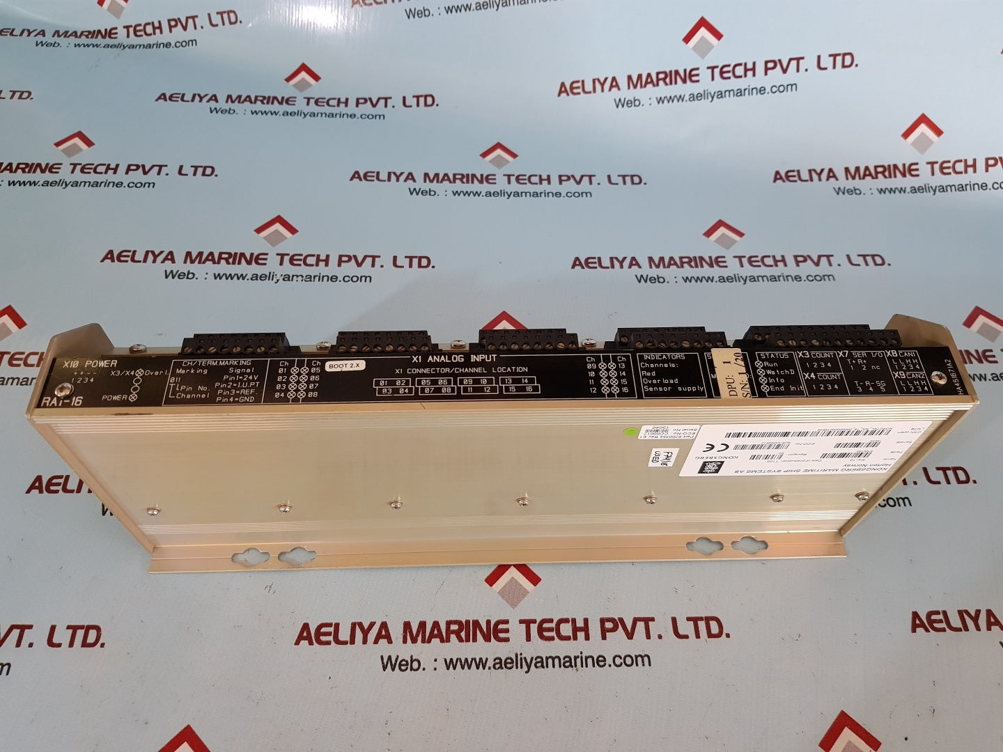 Kongsberg rai-16 8100148 analog i/o module 6200354 rev.e1