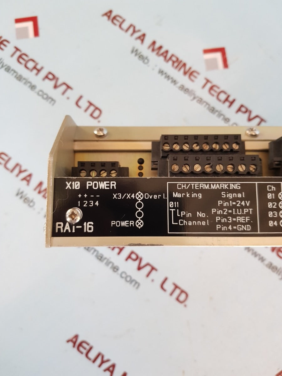 Kongsberg rai-16 8100148 analog i/o module 6200354 rev.e1