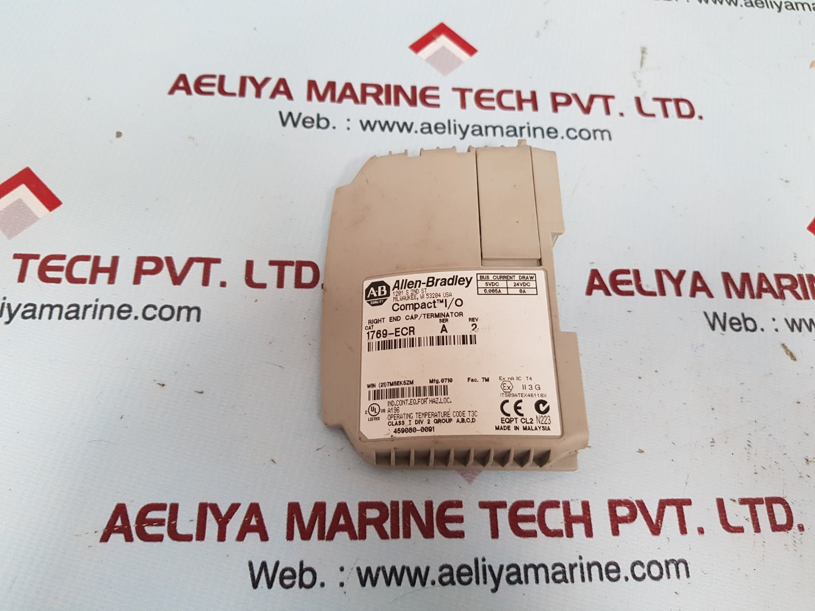 Allen-bradley 1769-ecr compact i/o right end cap/terminator ser A rev 2