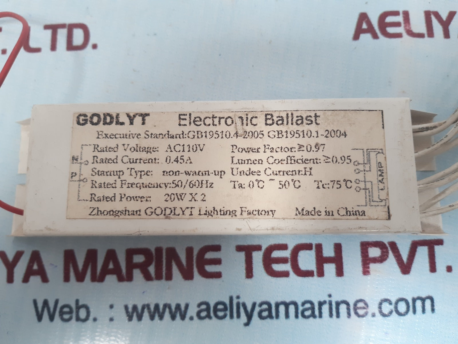 Godlyt electronic ballast gb19510.4-2005 gb19510.1-2004