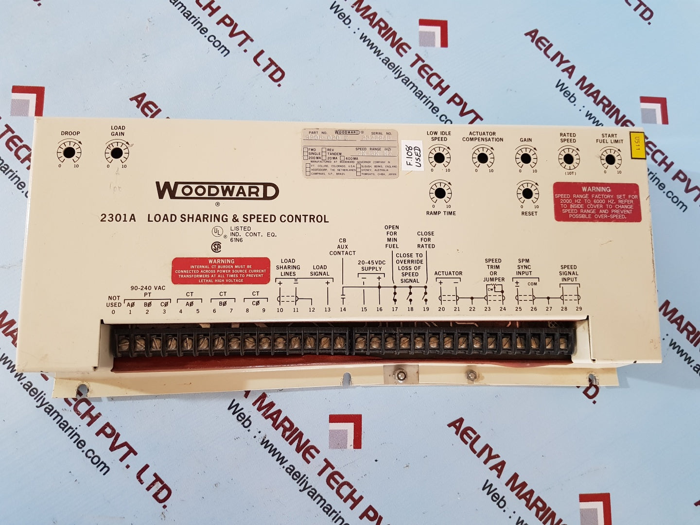 Woodward 2301a load sharing & speed control 9905-020 e