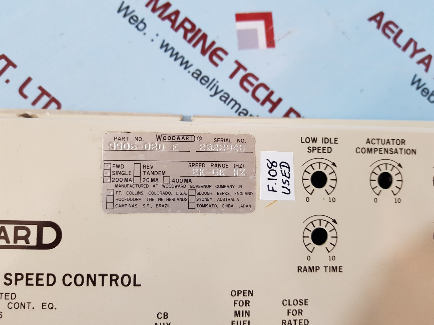 Woodward 2301a load sharing & speed control 9905-020 e