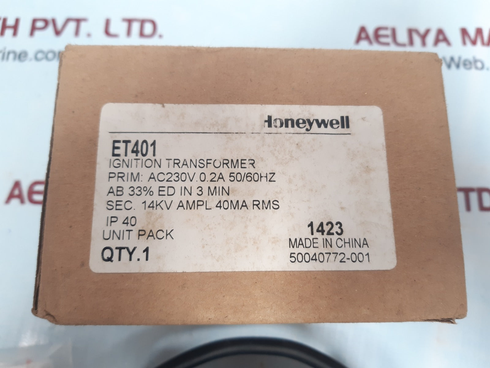 Honeywell et 401 ignition transformer ip40