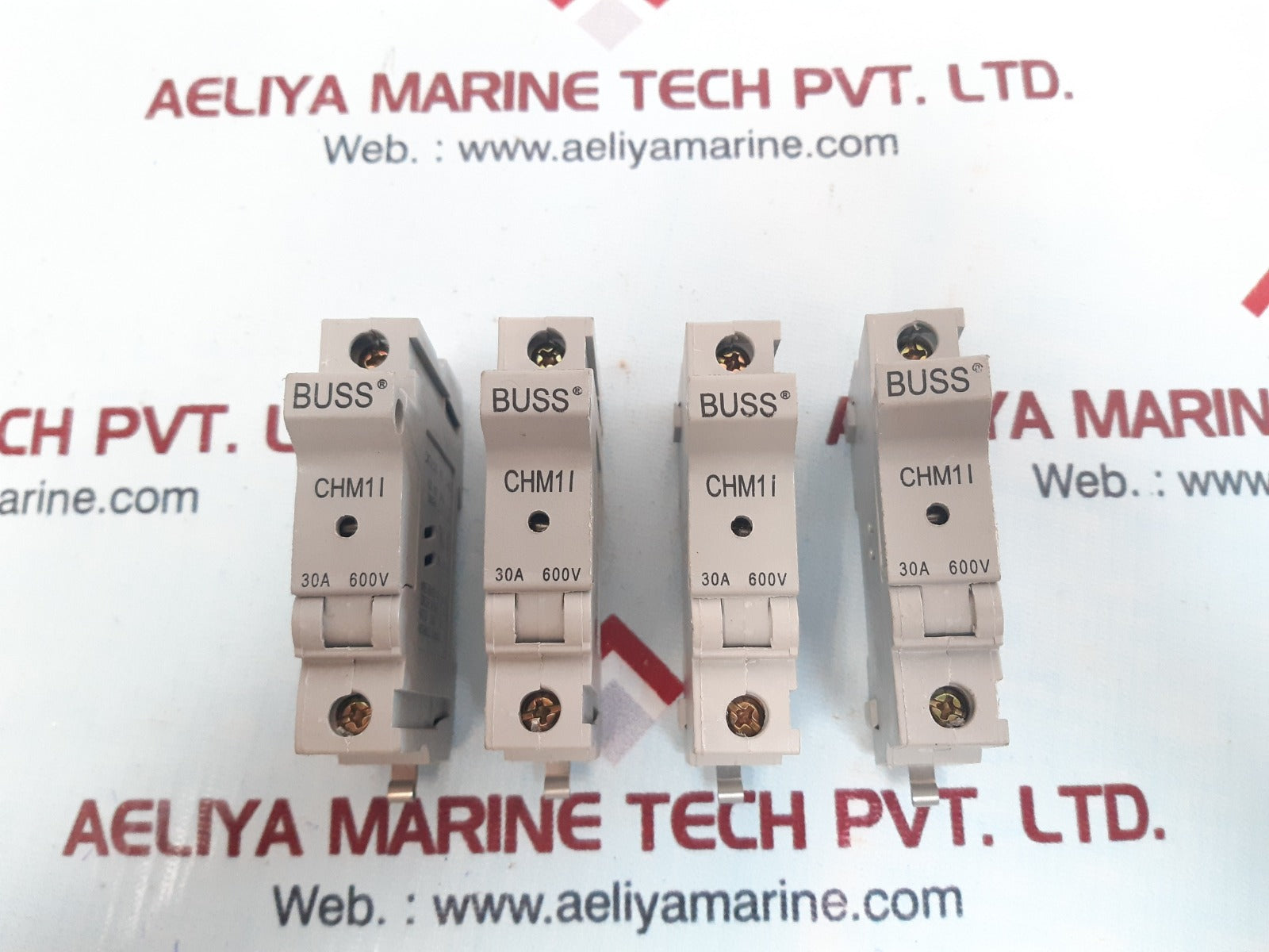 Set of 4x Buss chm1i 30a 600v fuse holder